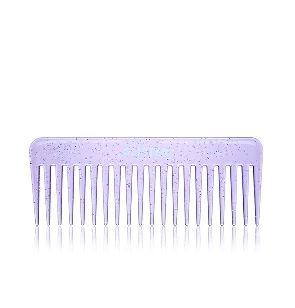 Purple glitter wide-tooth comb