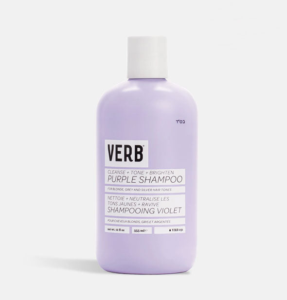 12 ounce bottle of Verb Purple Shampoo
