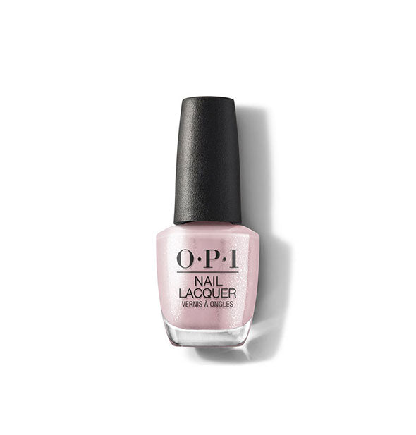 Bottle of shimmery pale pink OPI Nail Lacquer