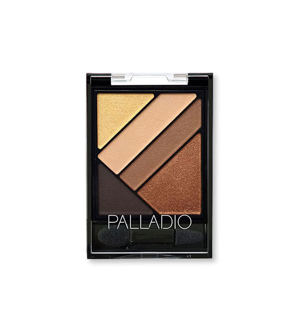Palladio eyeshadow palette of five colors in bronzy shades