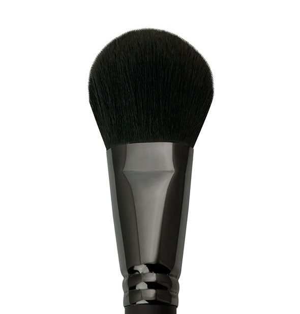 Closeup of black makeup brush head