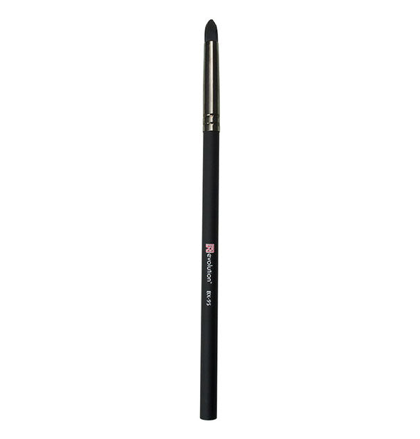 Slender black Revolution eye makeup brush with pointed tip