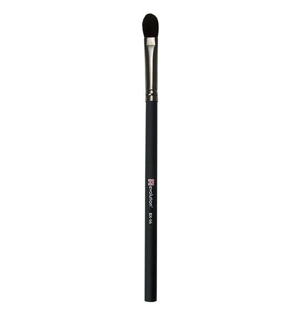 Slender black Revolution makeup brush with rounded tip