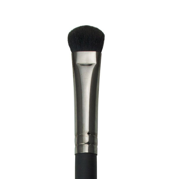 Closeup of black Revolution makeup brush head