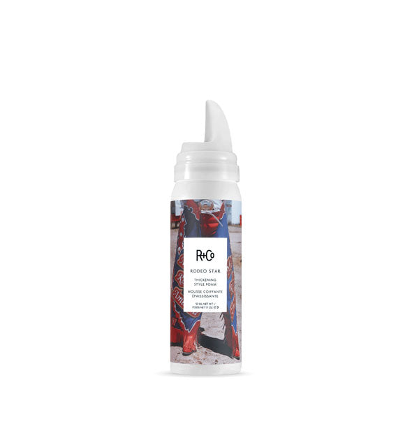1.7 ounce can of R+Co Rodeo Star Thickening Style Foam