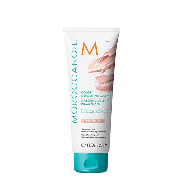 6.7 ounce bottle of Moroccanoil Color Depositing Mask in the shade Rose Gold