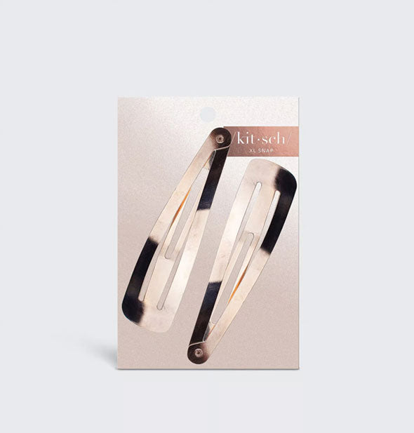 Pack of two rose gold-toned XL snap clips on pink Kitsch product card