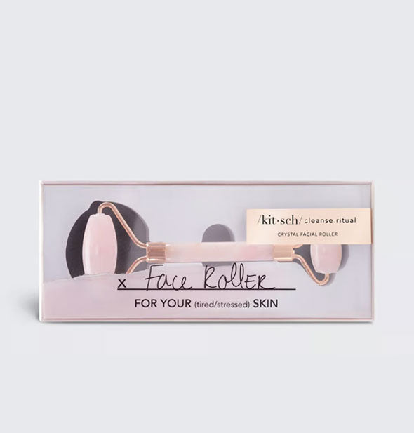 Double-ended rose quartz Face Roller by Kitsch Cleanse Ritual