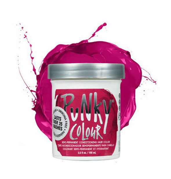 Magenta Punky Colour hair dye container with color splotch