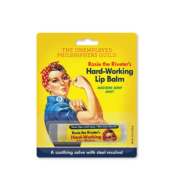 Rosie the Riveter's Hard-Working Lip Balm by The Unemployed Philosophers Guild on blister card