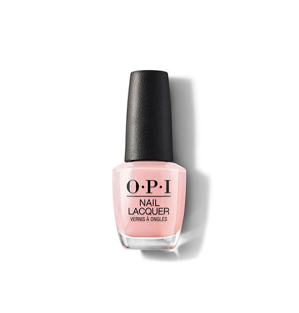 Bottle of light pink OPI Nail Lacquer