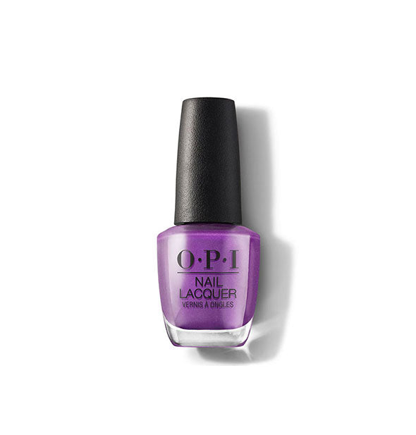Bottle of OPI Nail Lacquer in a berry purple shade