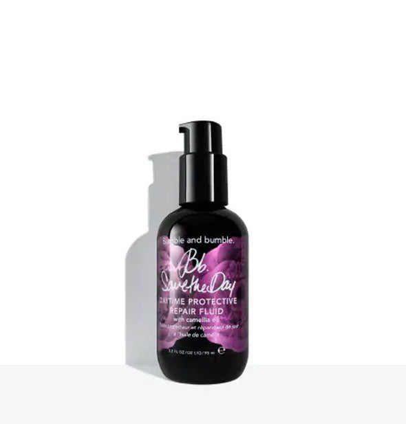 Black and purple 3.2 ounce bottle of Bumble and bumble Save the Day Daytime Protective Repair Fluid