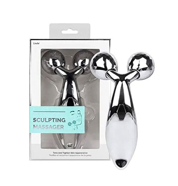 Sculpting Massager shown in and outside of packaging
