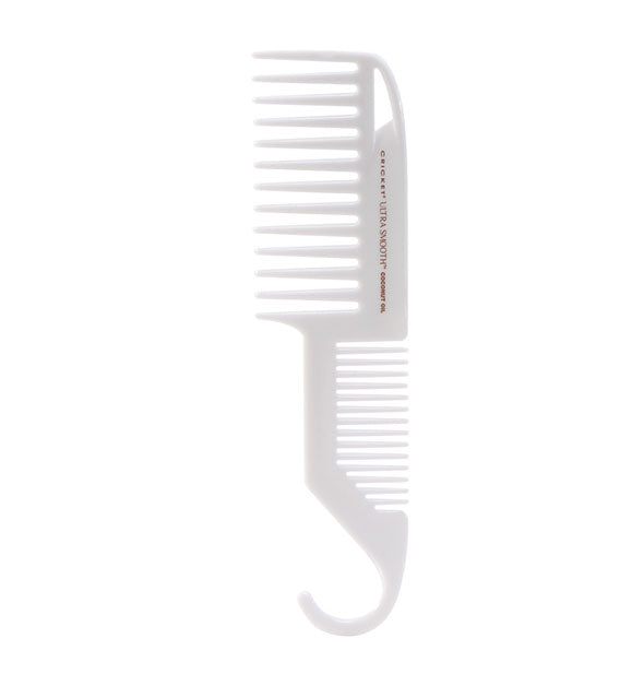 White Ultra Smooth Coconut Oil Comb Shower with Hook