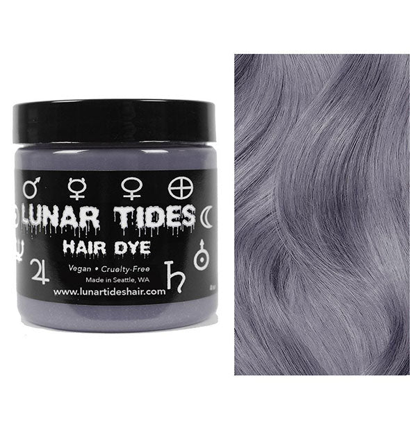Lunar Tides Hair Dye pot shown in gray shade Silver Lining