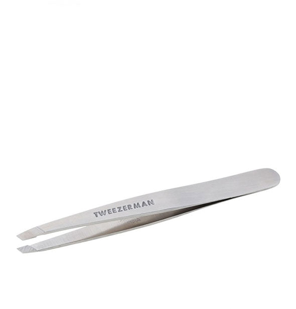 Stainless steel Tweezerman tweezer with slanted tips