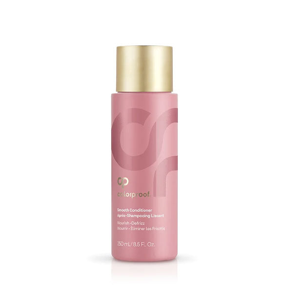 8.5 ounce pink bottle of ColorProof Smooth Conditioner with gold cap