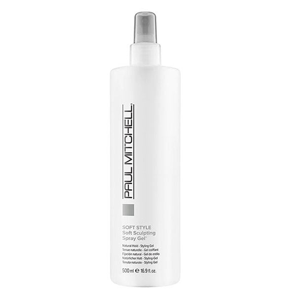 16.9 ounce bottle of Paul Mitchell Soft Style Soft Sculpting Spray Gel