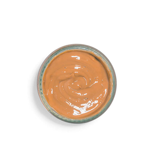Top view of pumpkin puree face mask
