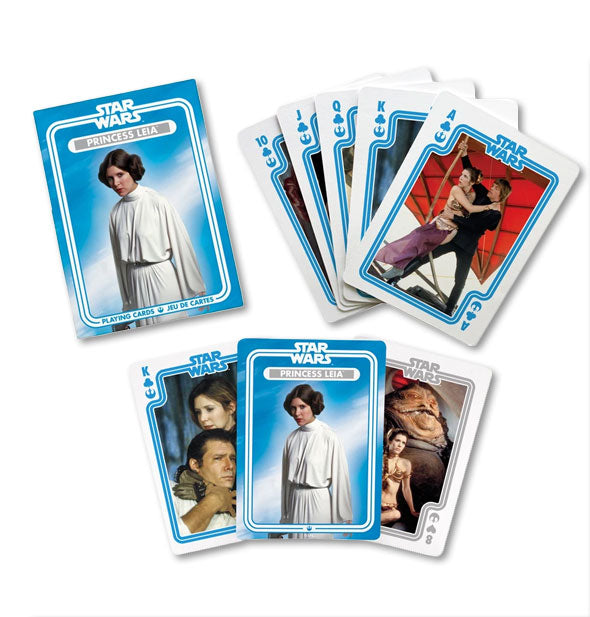 Sample hands from the Princess Leia playing card deck