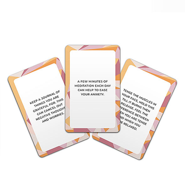 Samples from the Stress Less card deck