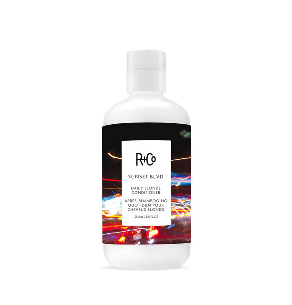 8.5 ounce bottle of R+Co Sunset Blvd Daily Blonde Conditioner