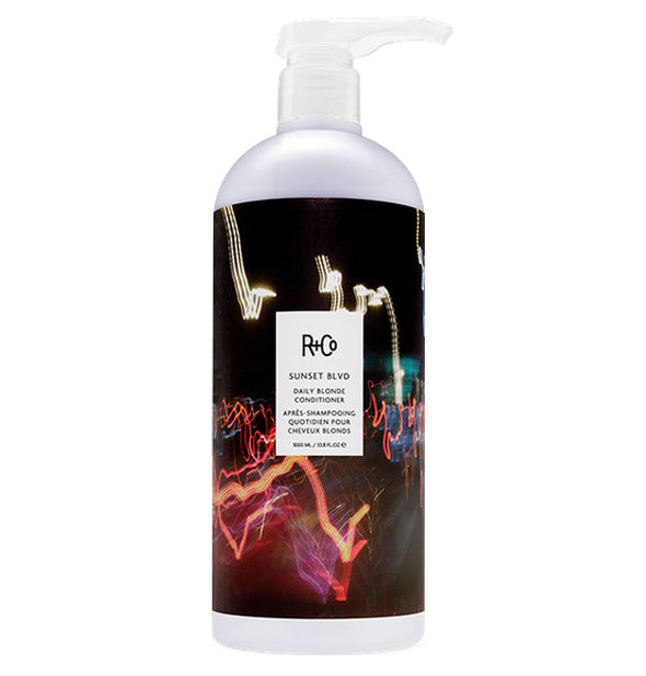 33.8 ounce bottle of R+Co Sunset Blvd Daily Blonde Conditioner