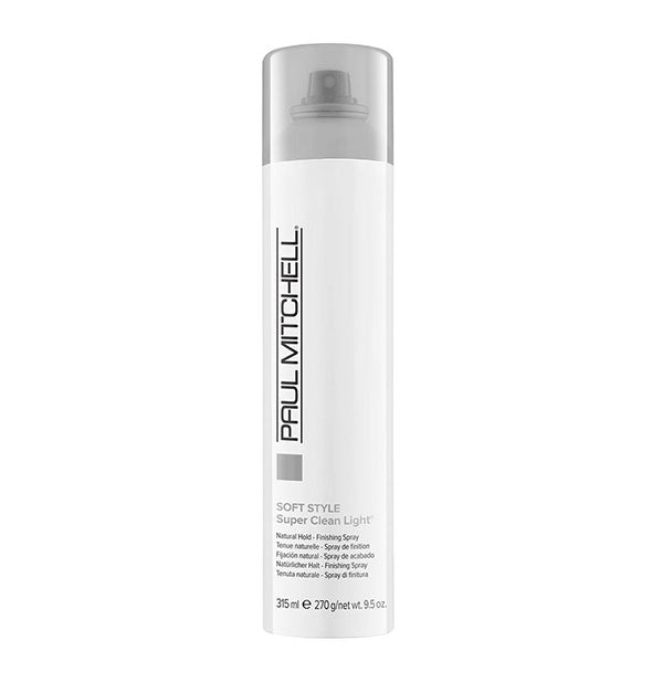 9.5 ounce can of Paul Mitchell Soft Style Super Clean Light Natural Hold Finishing Spray