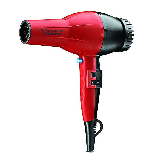 Red and black Super Turbo hair dryer by BaBylissPRO
