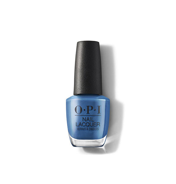 Bottle of blue OPI Nail Lacquer