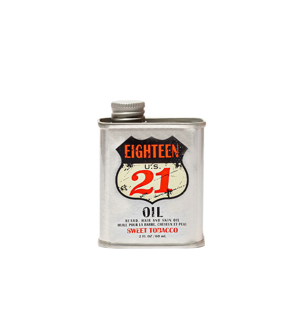 2 ounce can of Eighteen 21 Oil in Sweet Tobacco scent