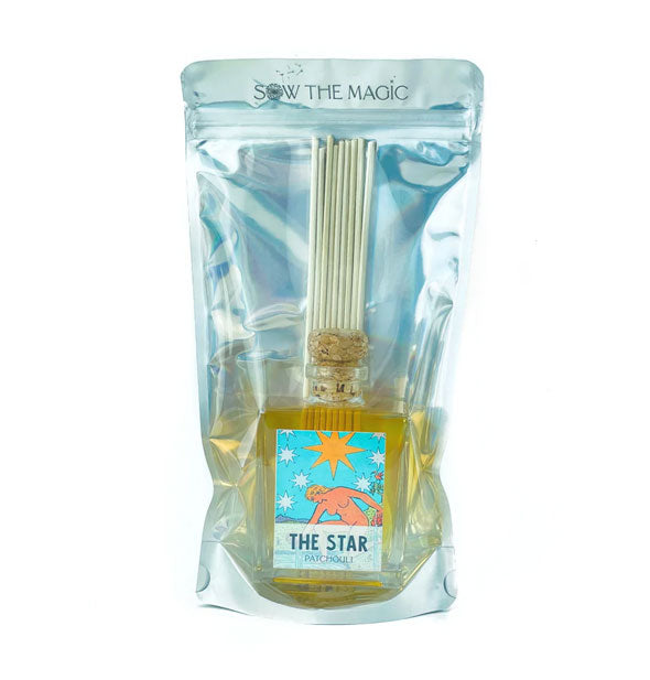 The Star tarot card diffuser pack by Sow the Magic with bottle and 8 reeds