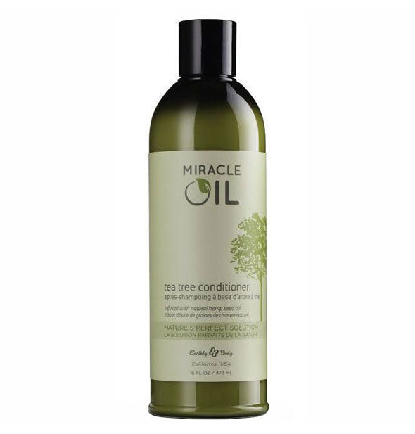 16 ounce bottle of Miracle Oil Tea Tree Conditioner