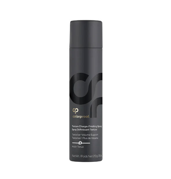 Black can of ColorProof Texture Charge Finishing Spray