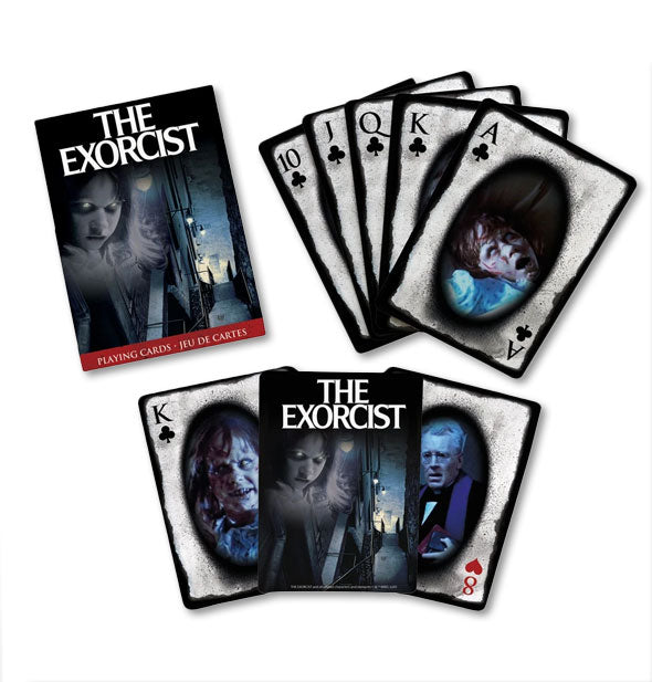 Samples of The Exorcist packaging and playing cards
