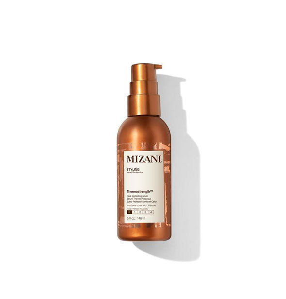 5 ounce bottle of Mizani Thermastrength Heat Protecting Serum