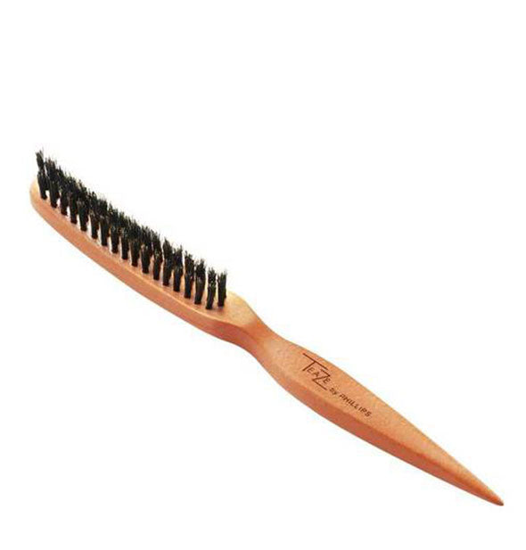 Teaze by Phillips teasing brush with wooden handle and a slender bristle head