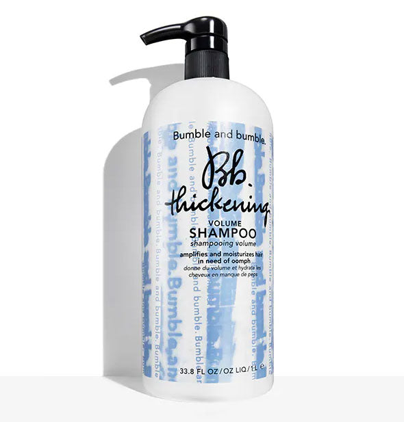 33.8 ounce bottle of Bumble and bumble Thickening Volume Shampoo