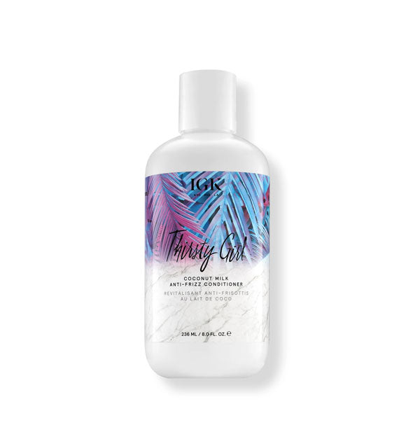 8 ounce bottle of IGK Thirsty Girl Coconut Milk Anti-Frizz Conditioner