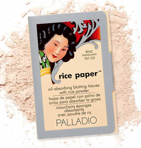 Pack of Palladio Rice Paper Oil-Absorbing Blotting Tissues in the shade Translucent