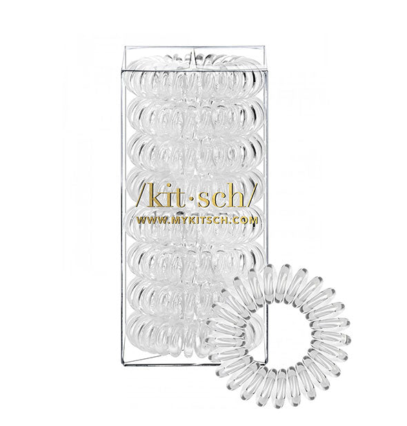 8 Hair Coils tangle free telephone like cords in clear