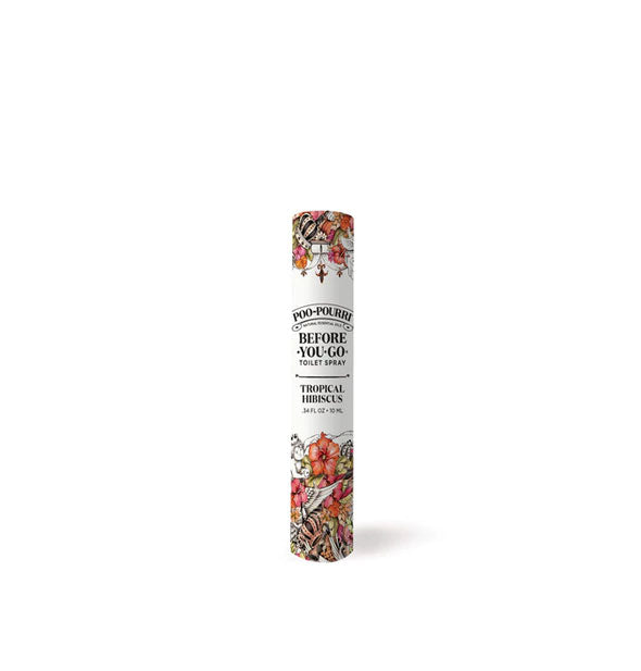 10 milliliter tube of Poo-Pourri Before-You-Go Tropical Hibiscus Toilet Spray