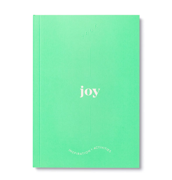 Mint green cover of "Joy: Inspiration + Activities"