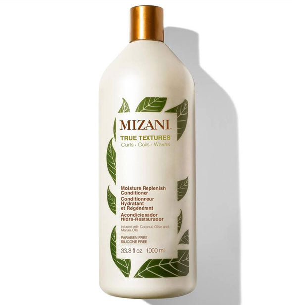 33.8 ounce bottle of Mizani True Textures Moisture Replenish Conditioner