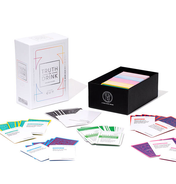 Box and components of the Truth or Drink game