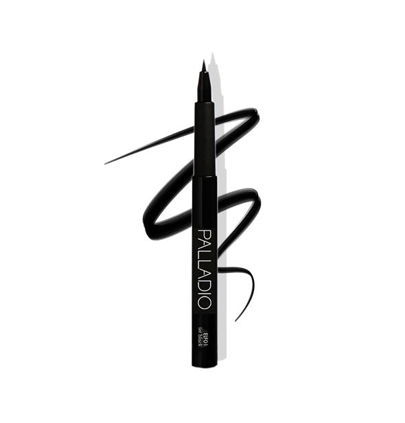 Palladio liner pen with black sample squiggle drawn behind