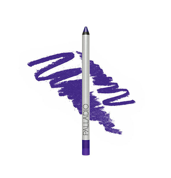 Palladio liner pencil in purple with sample drawing behind