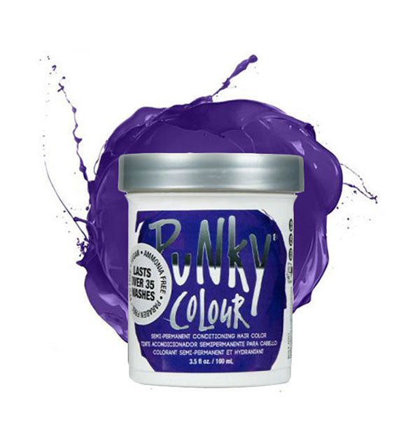 Indigo Punky Colour hair dye container with color splotch