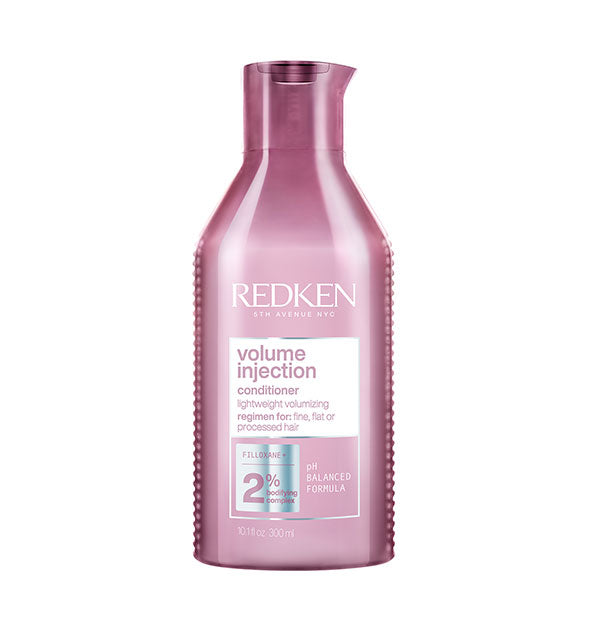 10.1 ounce pink bottle of Redken Volume Injection Conditioner